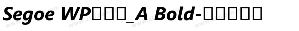 Segoe WP兰亭黑_A Bold字体转换